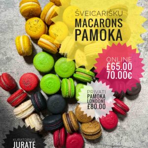 Macarons šveicarišku metodu online pamoka